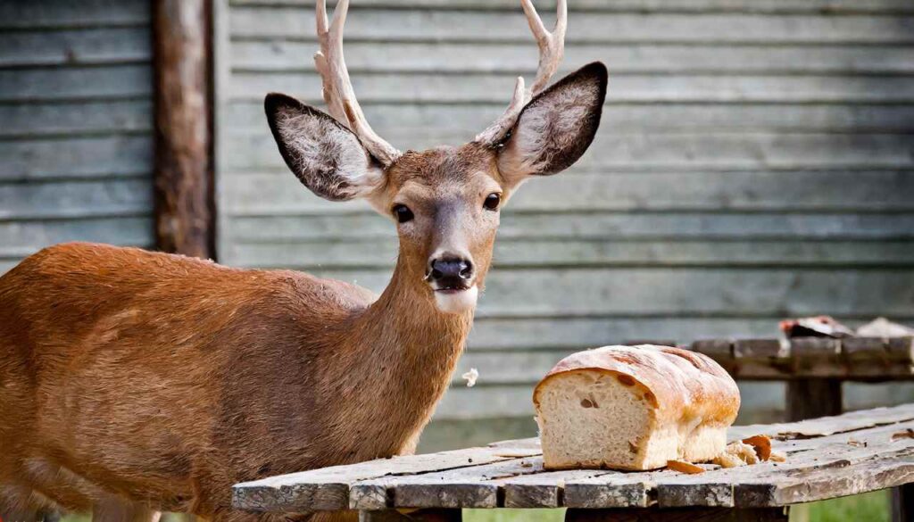 Bread lacks proper nutrition for deer and can lead to digestive issues for deer